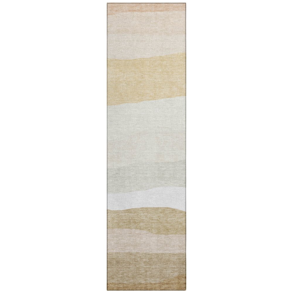 Machine Washable Indoor/Outdoor Chantille ACN2023 Wheat 2'3" x 7'6" Runner Rug. Picture 1