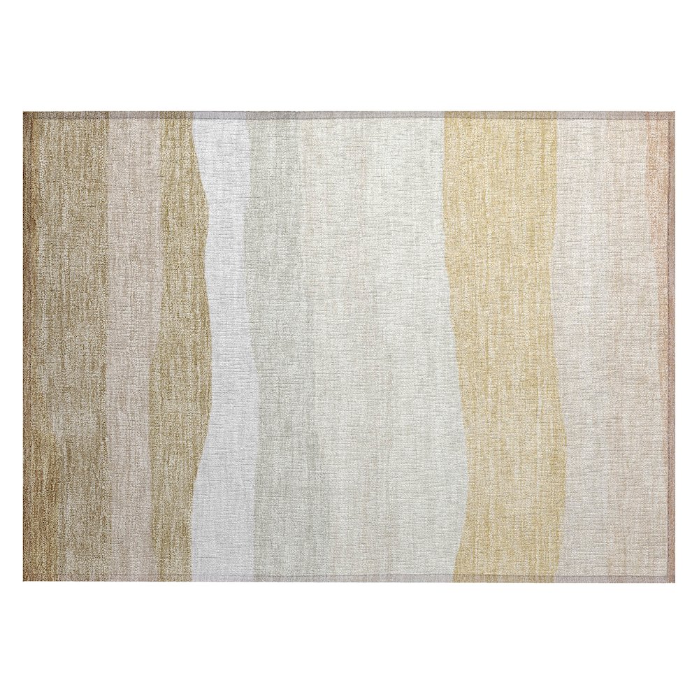 Machine Washable Indoor/Outdoor Chantille ACN2023 Wheat 1'8" x 2'6" Rug. Picture 1