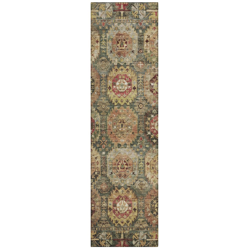 Machine Washable Indoor/Outdoor Chantille ACN2024 Aloe 2'3" x 7'6" Runner Rug. Picture 1
