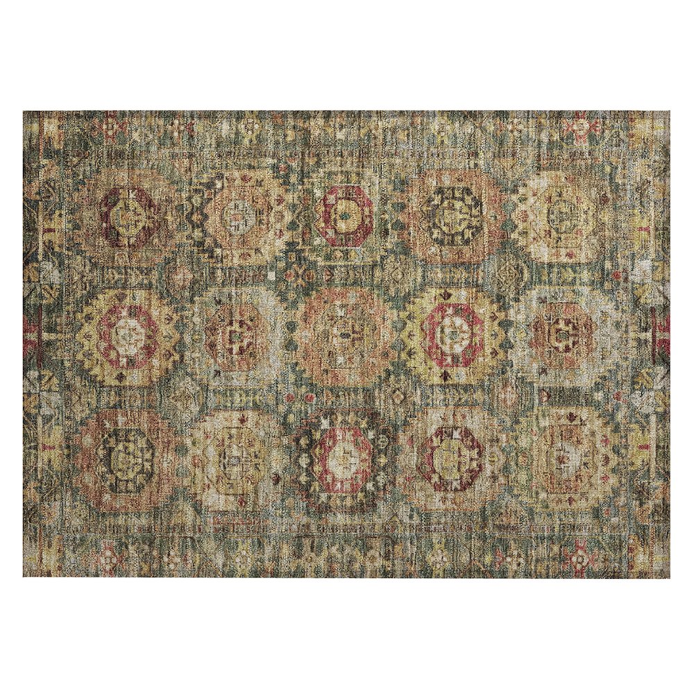 Machine Washable Indoor/Outdoor Chantille ACN2024 Aloe 1'8" x 2'6" Rug. Picture 1