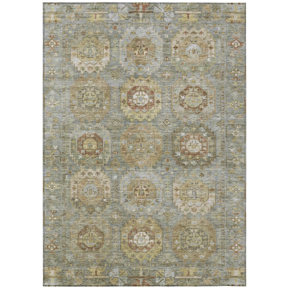 Machine Washable Indoor/Outdoor Chantille ACN2024 Sage 2'6" x 3'10" Rug. Picture 1