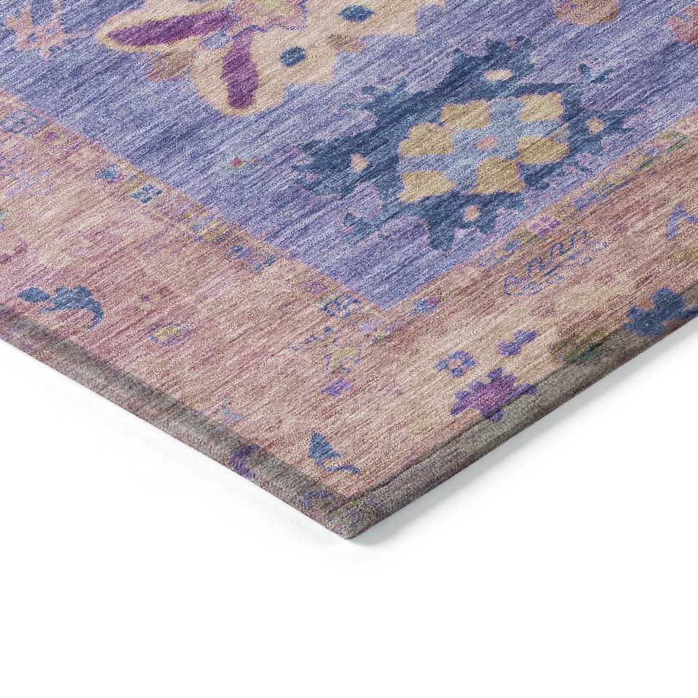 Machine Washable Indoor/Outdoor Chantille ACN2025 Purple 1'8" x 2'6" Rug. Picture 3