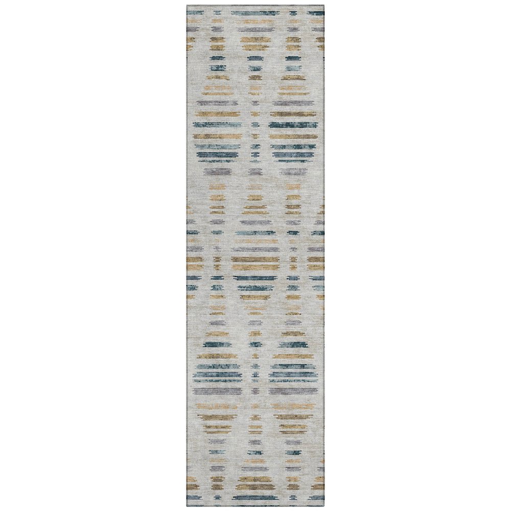 Machine Washable Indoor/Outdoor Chantille ACN2027 Linen 2'3" x 7'6" Runner Rug. Picture 1