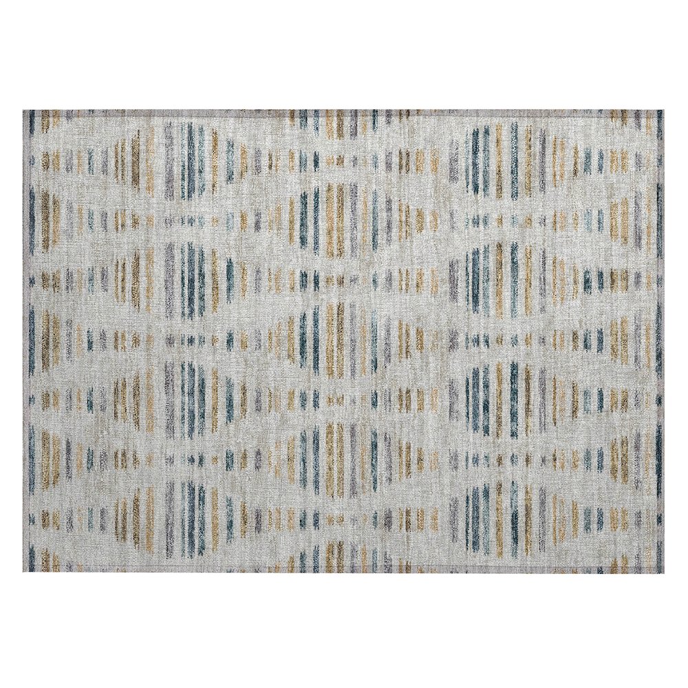 Machine Washable Indoor/Outdoor Chantille ACN2027 Linen 1'8" x 2'6" Rug. Picture 1