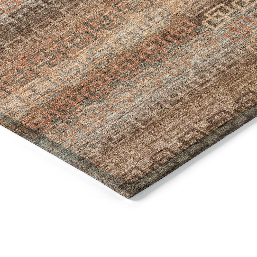 Machine Washable Indoor/Outdoor Chantille ACN2029 Copper 1'8" x 2'6" Rug. Picture 3