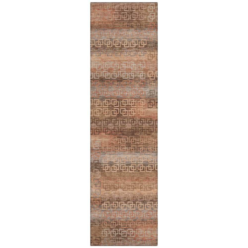 Machine Washable Indoor/Outdoor Chantille ACN2029 Copper 2'3" x 7'6" Runner Rug. Picture 1