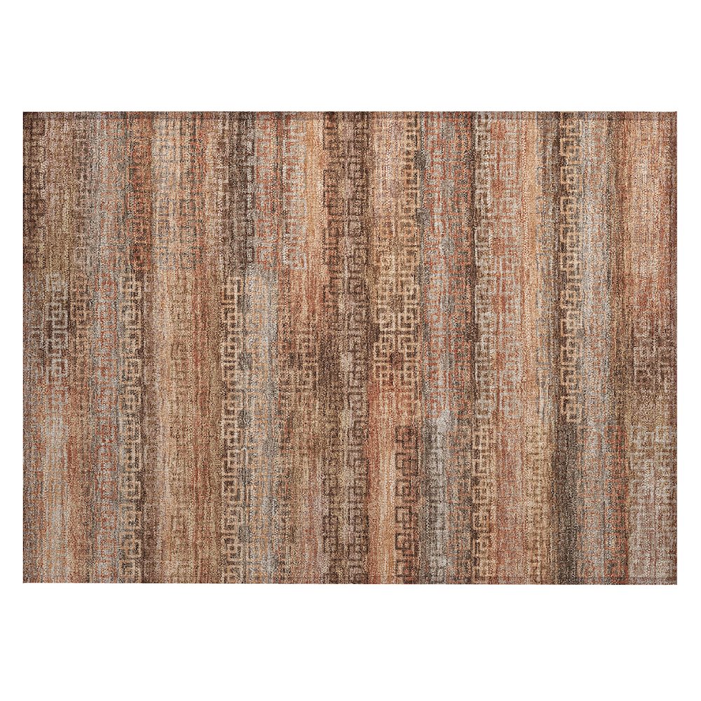 Machine Washable Indoor/Outdoor Chantille ACN2029 Copper 1'8" x 2'6" Rug. Picture 1