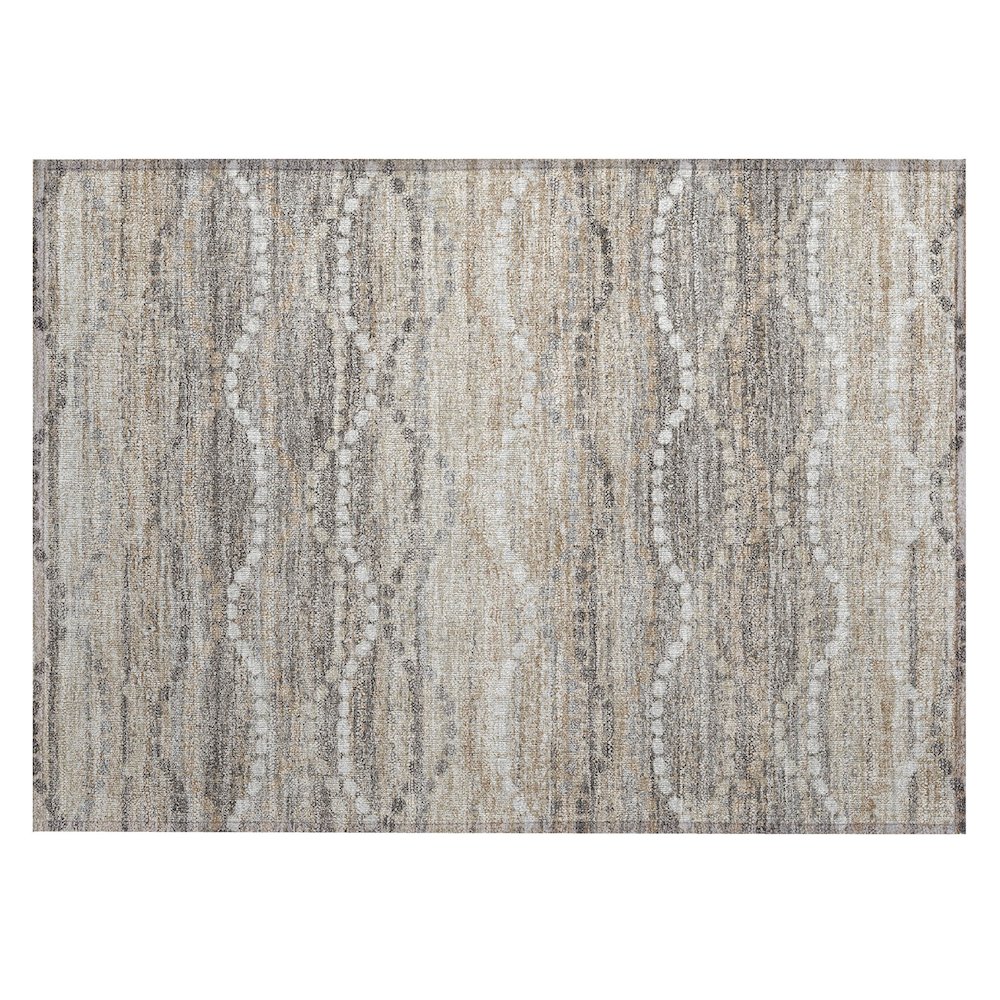 Machine Washable Indoor/Outdoor Chantille ACN2030 Beige 1'8" x 2'6" Rug. Picture 1