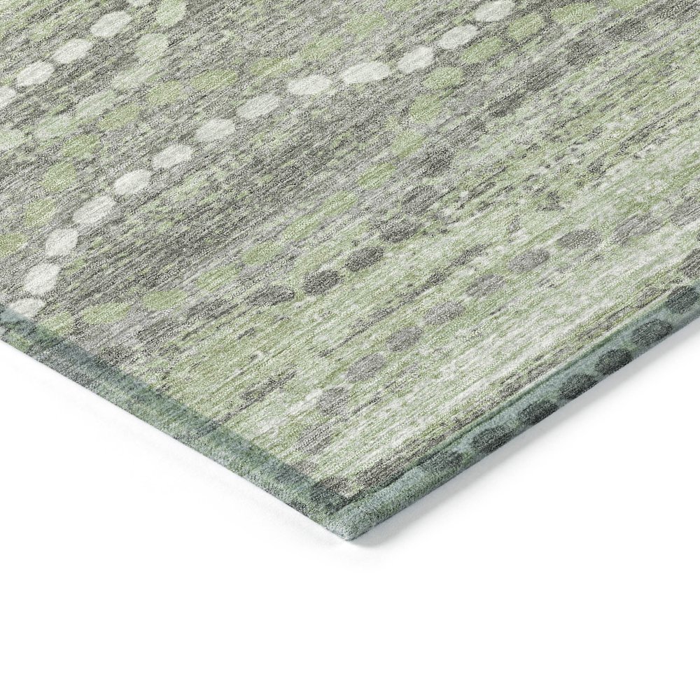 Machine Washable Indoor/Outdoor Chantille ACN2030 Green 1'8" x 2'6" Rug. Picture 3