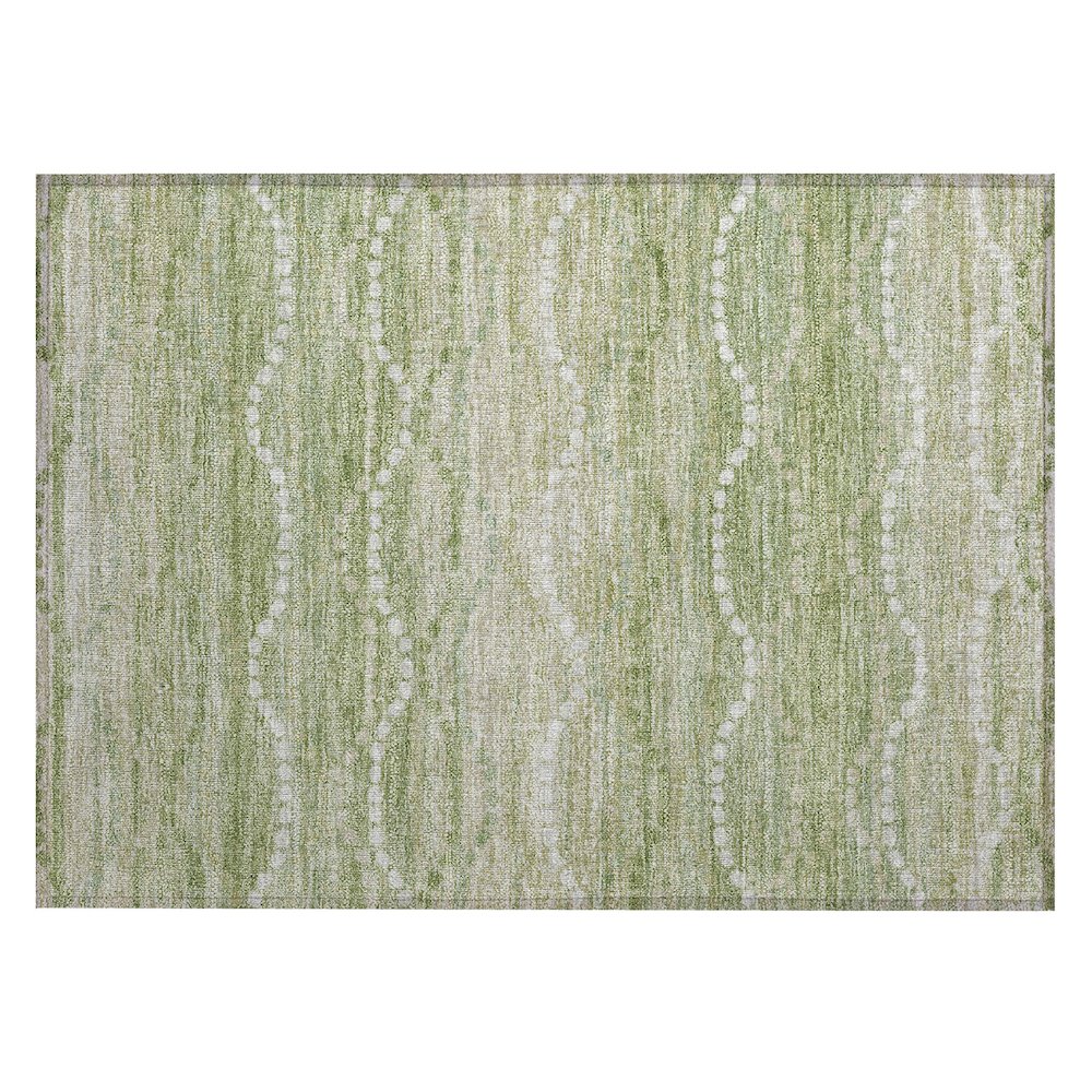 Machine Washable Indoor/Outdoor Chantille ACN2030 Sage 1'8" x 2'6" Rug. Picture 1
