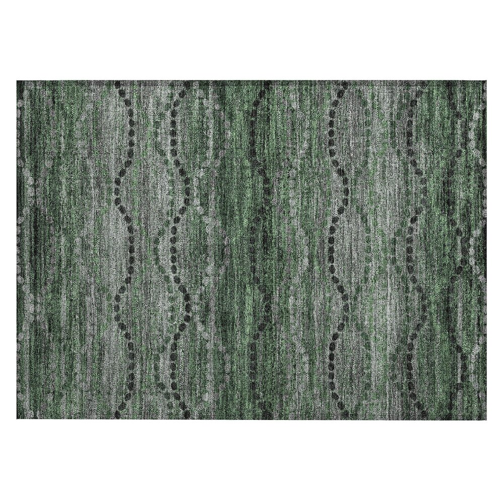 Machine Washable Indoor/Outdoor Chantille ACN2031 Olive 1'8" x 2'6" Rug. Picture 1