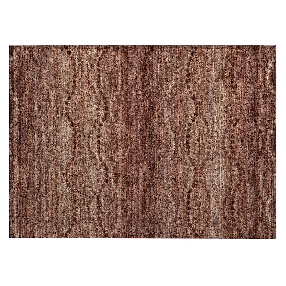 Machine Washable Indoor/Outdoor Chantille ACN2031 Paprika 1'8" x 2'6" Rug. Picture 1