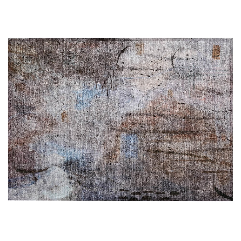 Machine Washable Indoor/Outdoor Chantille ACN2032 Taupe 1'8" x 2'6" Rug. Picture 1