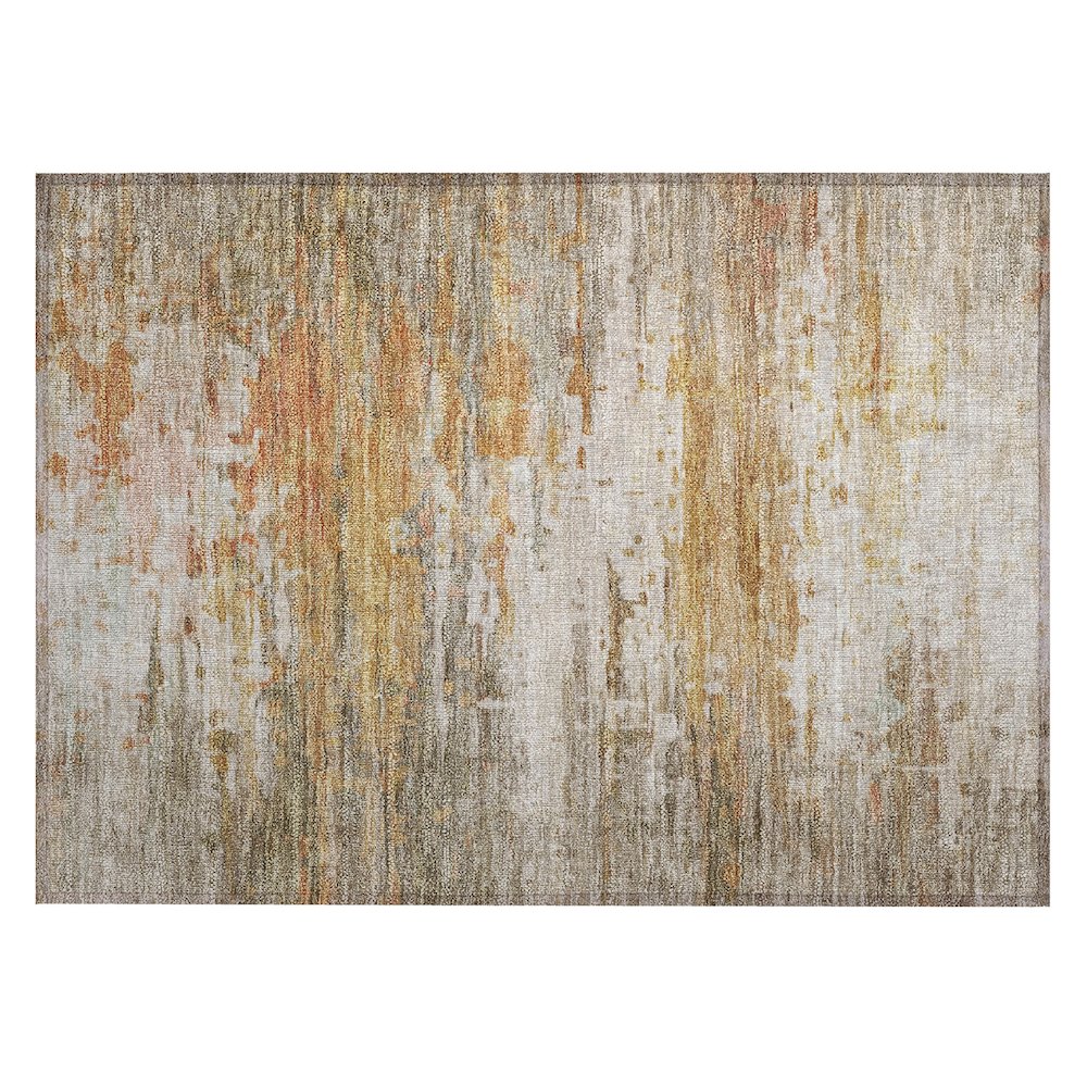 Machine Washable Indoor/Outdoor Chantille ACN2034 Khaki 1'8" x 2'6" Rug. Picture 1
