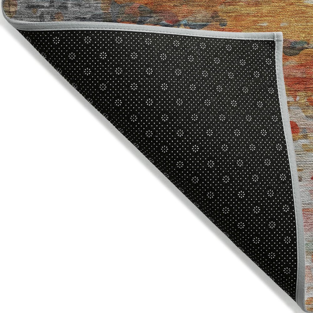 Machine Washable Indoor/Outdoor Chantille ACN2034 Terracotta 1'8" x 2'6" Rug. Picture 2