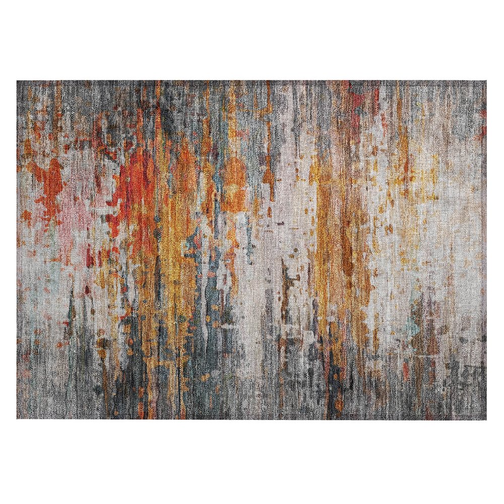 Machine Washable Indoor/Outdoor Chantille ACN2034 Terracotta 1'8" x 2'6" Rug. Picture 1