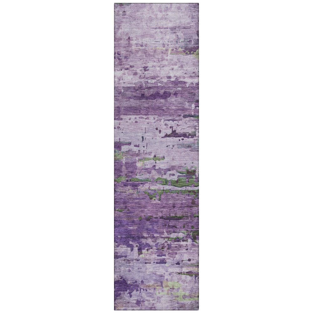 Machine Washable Indoor/Outdoor Chantille ACN2035 Purple 2'3" x 7'6" Runner Rug. Picture 1