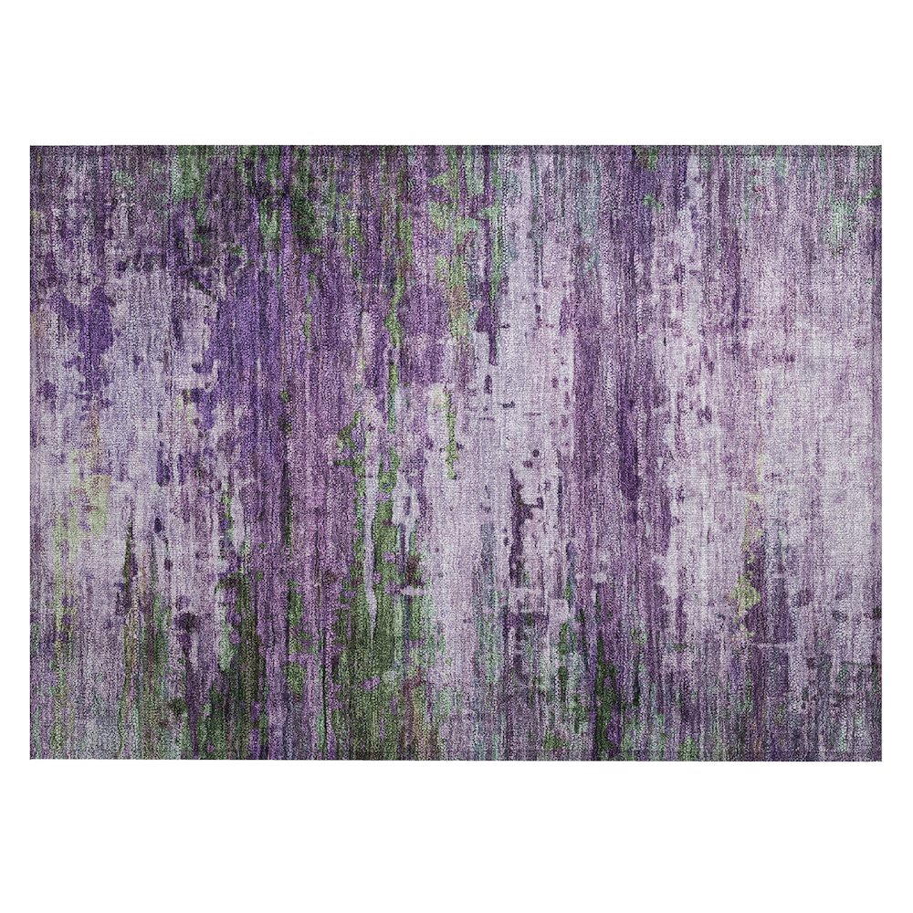 Machine Washable Indoor/Outdoor Chantille ACN2035 Purple 1'8" x 2'6" Rug. Picture 1