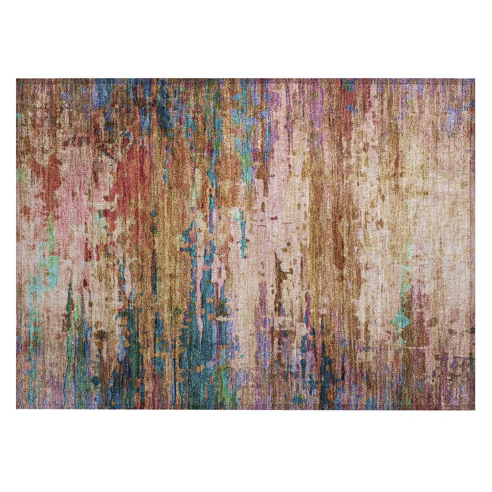 Machine Washable Indoor/Outdoor Chantille ACN2035 Sage 1'8" x 2'6" Rug. Picture 1
