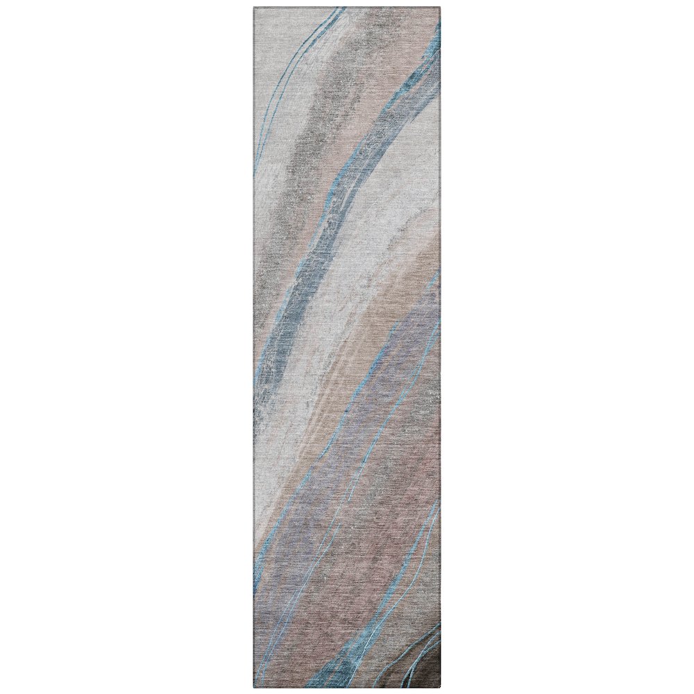 Machine Washable Indoor/Outdoor Chantille ACN2036 Brown 2'3" x 7'6" Runner Rug. Picture 1