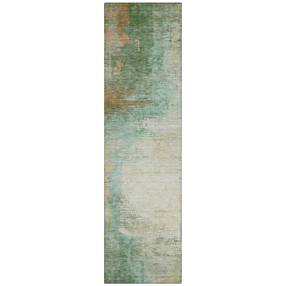 Machine Washable Indoor/Outdoor Chantille ACN2041 Aloe 2'3" x 7'6" Runner Rug. Picture 1