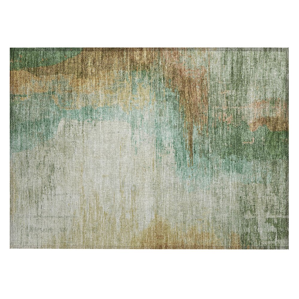 Machine Washable Indoor/Outdoor Chantille ACN2041 Aloe 1'8" x 2'6" Rug. Picture 1
