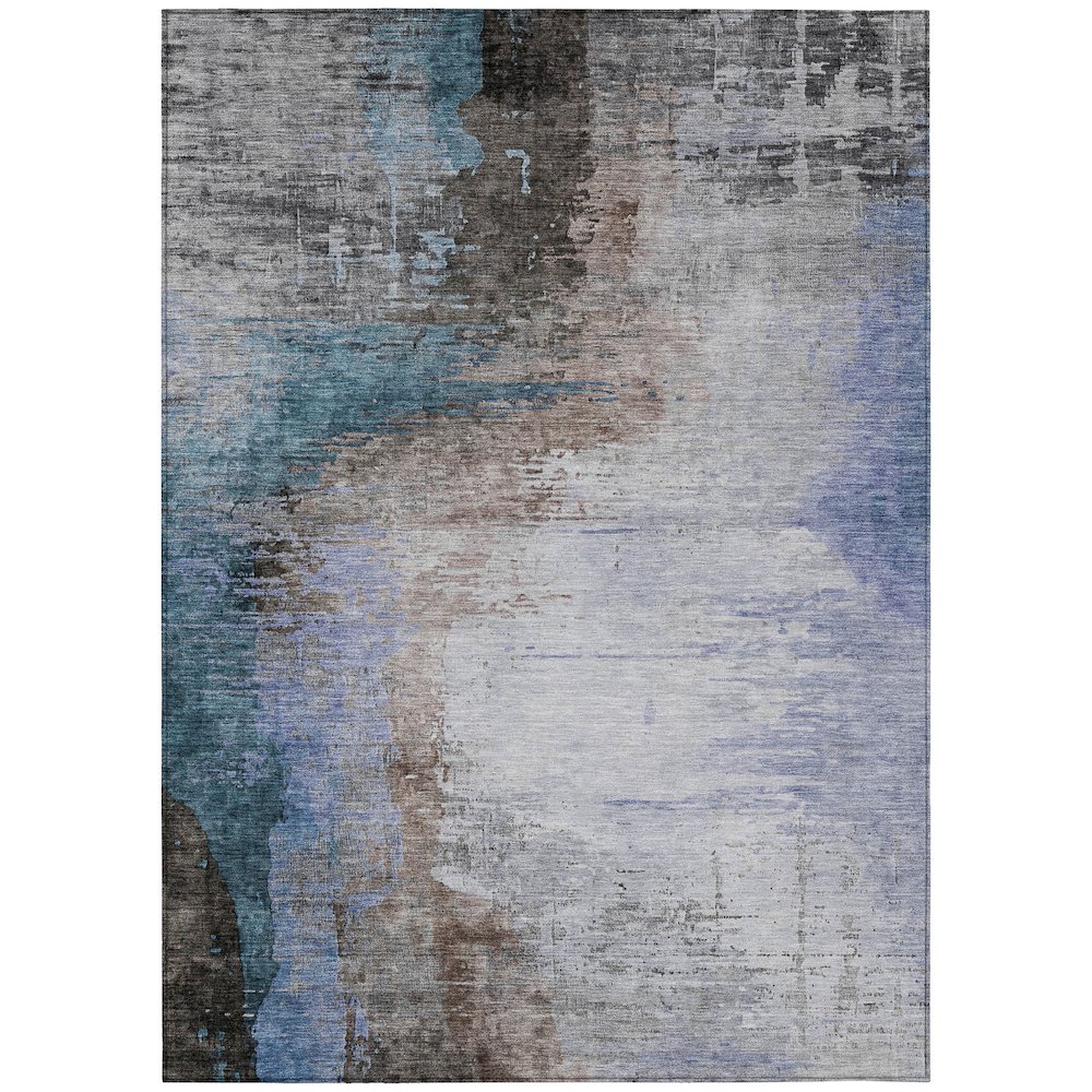 Machine Washable Indoor/Outdoor Chantille ACN2041 Brown 2'6" x 3'10" Rug. Picture 1