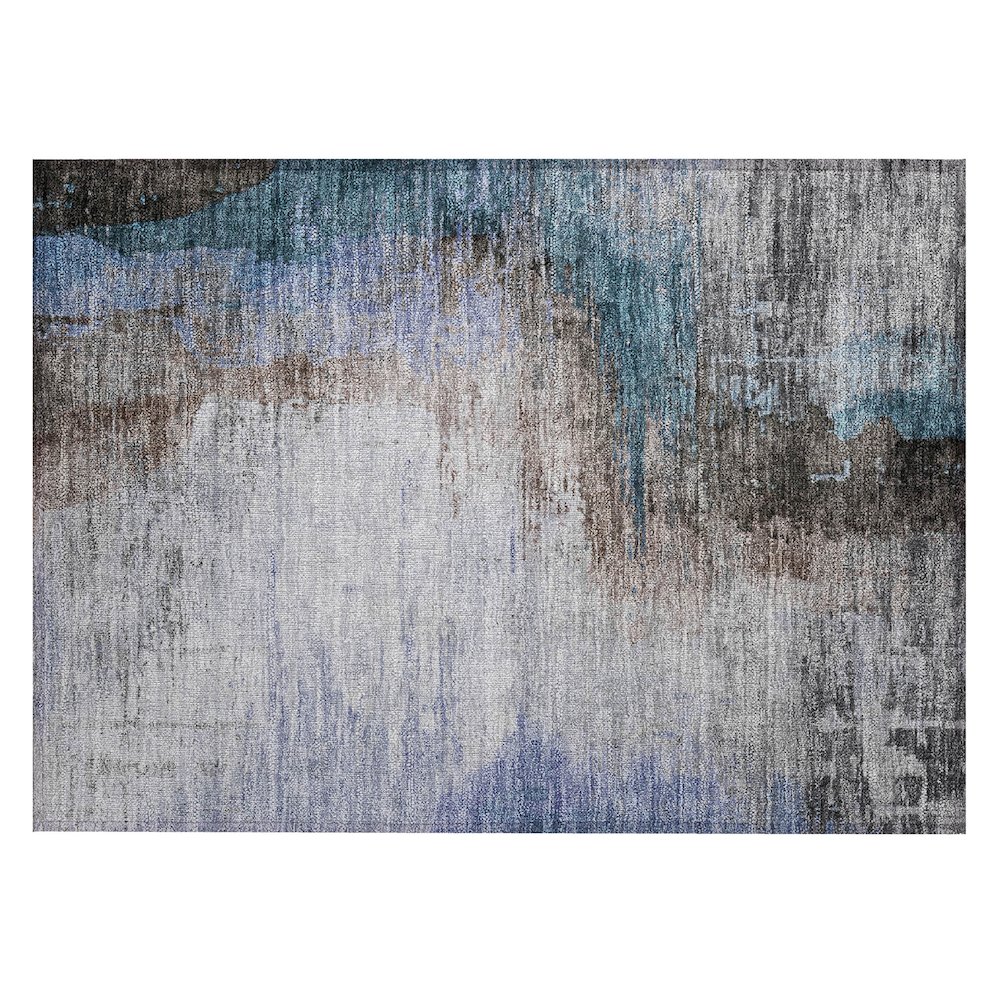 Machine Washable Indoor/Outdoor Chantille ACN2041 Brown 1'8" x 2'6" Rug. Picture 1