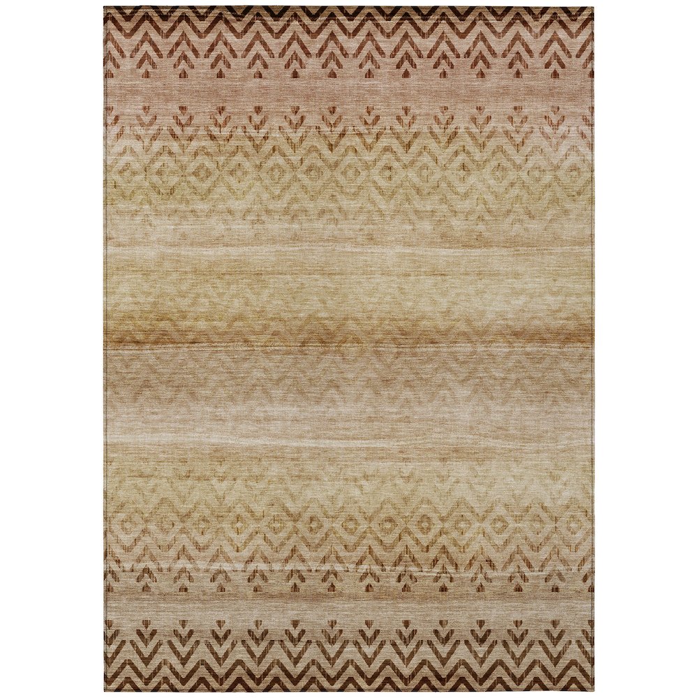 Machine Washable Indoor/Outdoor Chantille ACN2042 Beige 2'6" x 3'10" Rug. Picture 1