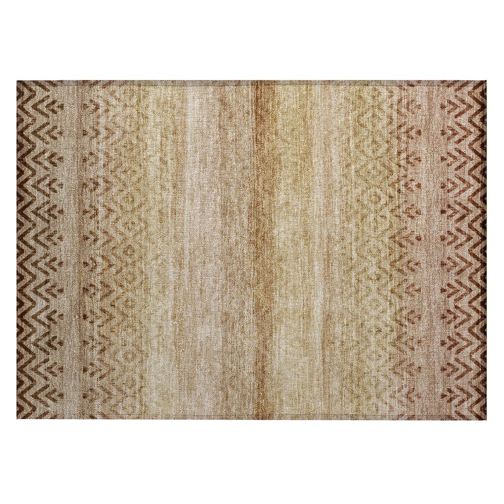 Machine Washable Indoor/Outdoor Chantille ACN2042 Beige 1'8" x 2'6" Rug. Picture 1