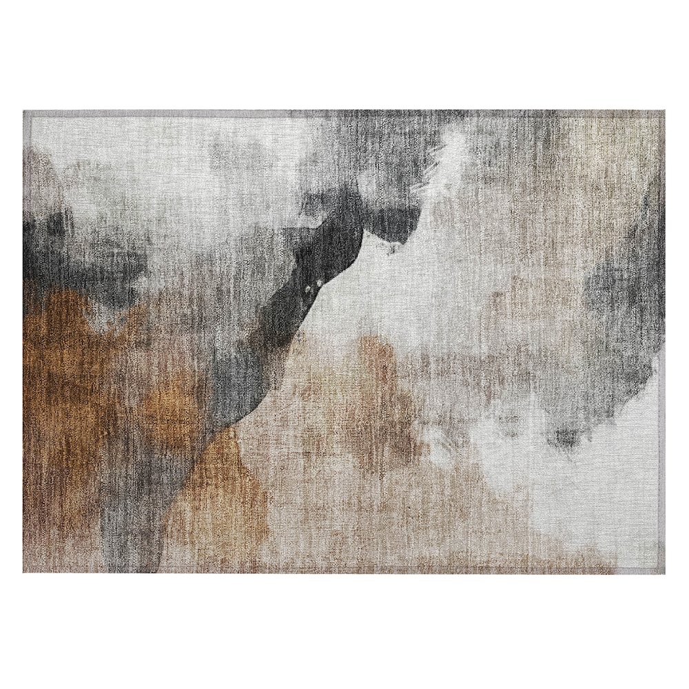 Machine Washable Indoor/Outdoor Chantille ACN2043 Paprika 1'8" x 2'6" Rug. Picture 1