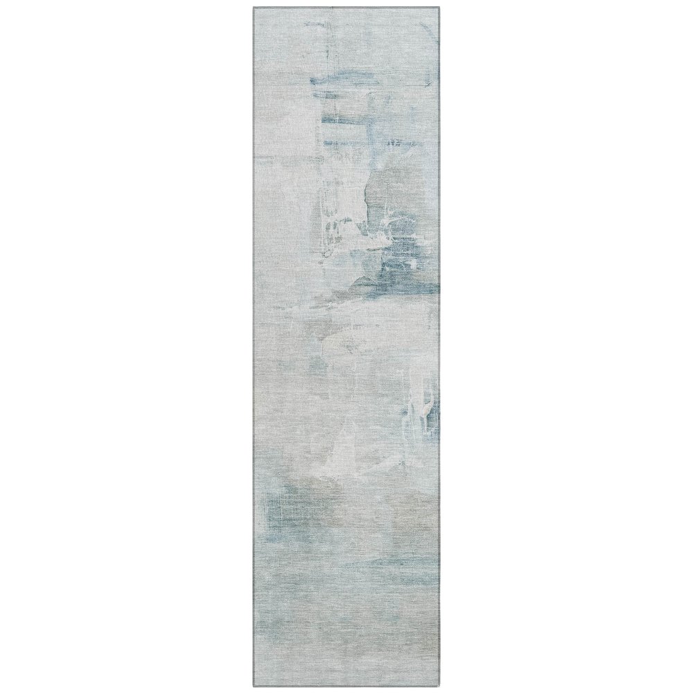 Machine Washable Indoor/Outdoor Chantille ACN2044 Sky 2'3" x 7'6" Runner Rug. Picture 1