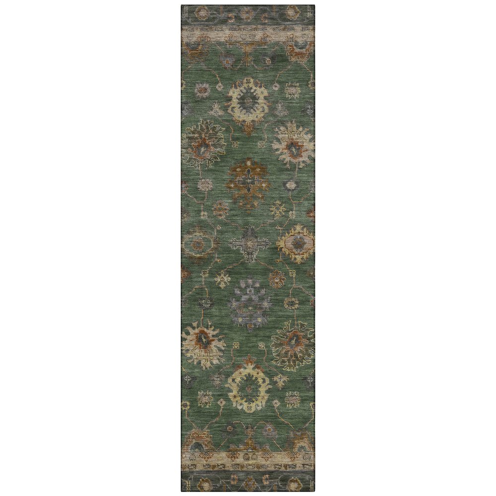 Machine Washable Indoor/Outdoor Chantille ACN2045 Fern 2'3" x 7'6" Runner Rug. Picture 1