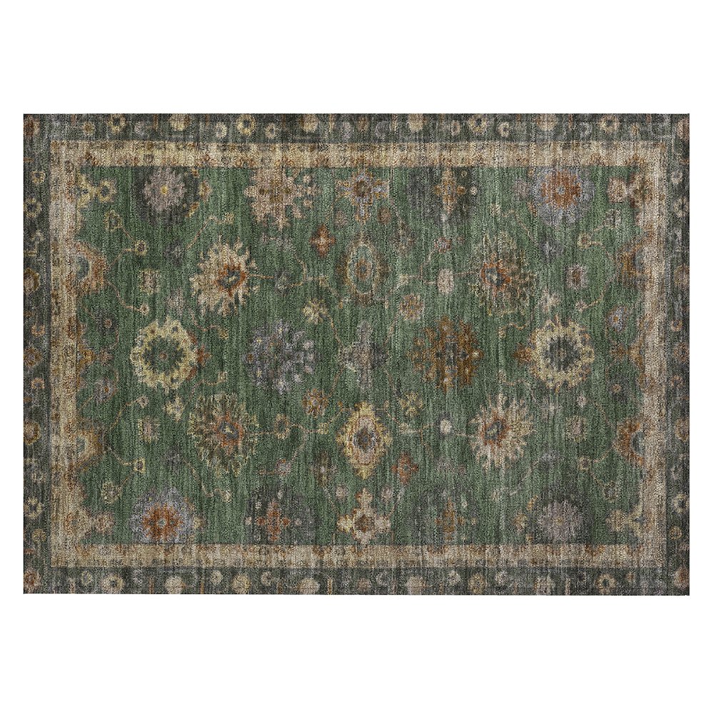 Machine Washable Indoor/Outdoor Chantille ACN2045 Fern 1'8" x 2'6" Rug. Picture 1