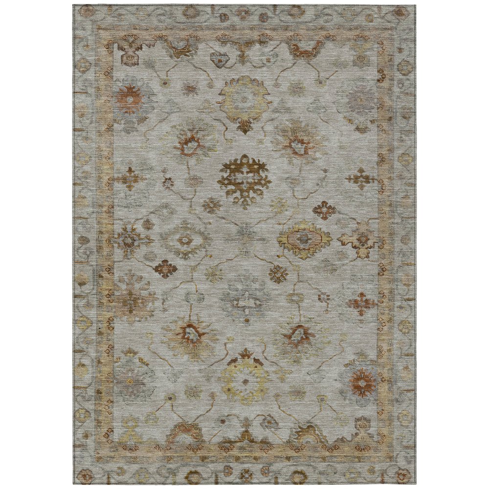 Machine Washable Indoor/Outdoor Chantille ACN2045 Taupe 2'6" x 3'10" Rug. Picture 1