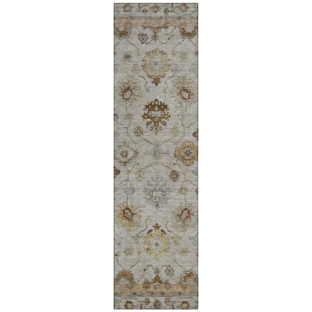Machine Washable Indoor/Outdoor Chantille ACN2045 Taupe 2'3" x 7'6" Runner Rug. Picture 1