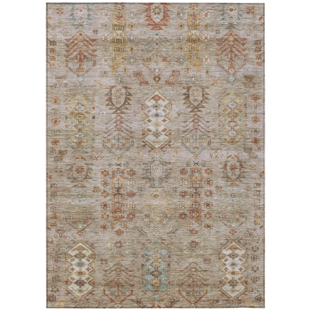 Machine Washable Indoor/Outdoor Chantille ACN2047 Beige 2'6" x 3'10" Rug. Picture 1