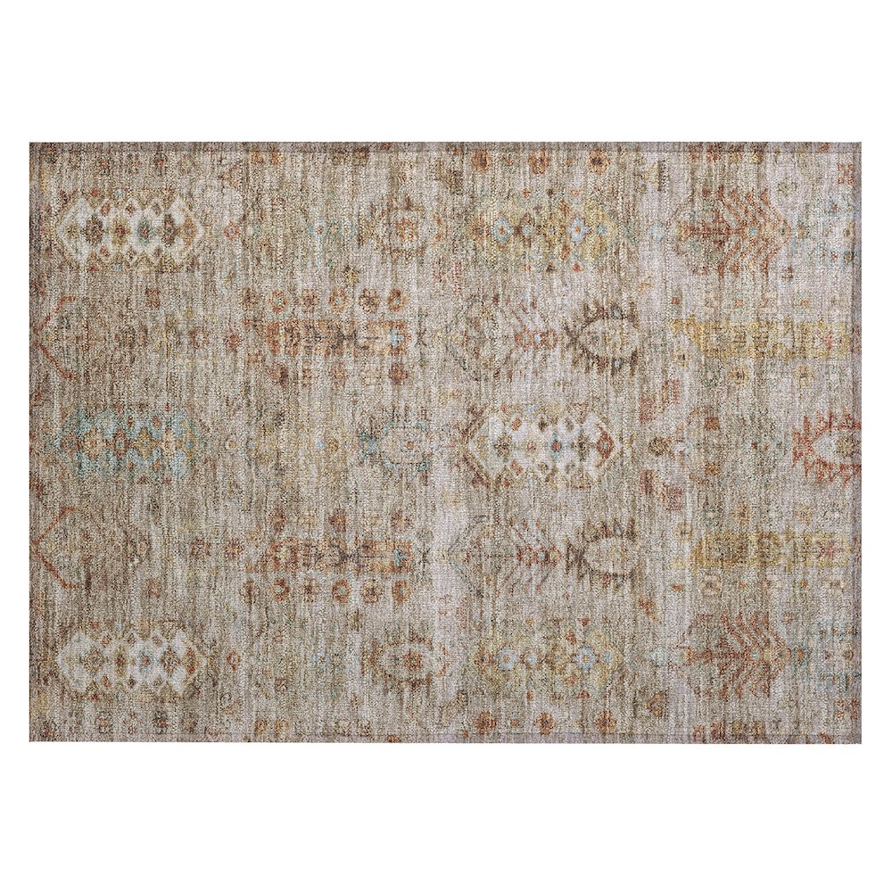 Machine Washable Indoor/Outdoor Chantille ACN2047 Beige 1'8" x 2'6" Rug. Picture 1