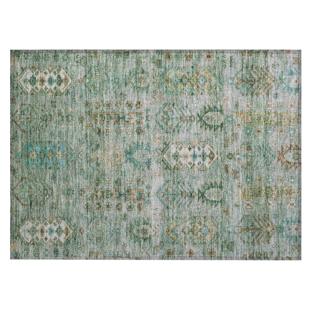 Machine Washable Indoor/Outdoor Chantille ACN2047 Sage 1'8" x 2'6" Rug. Picture 1