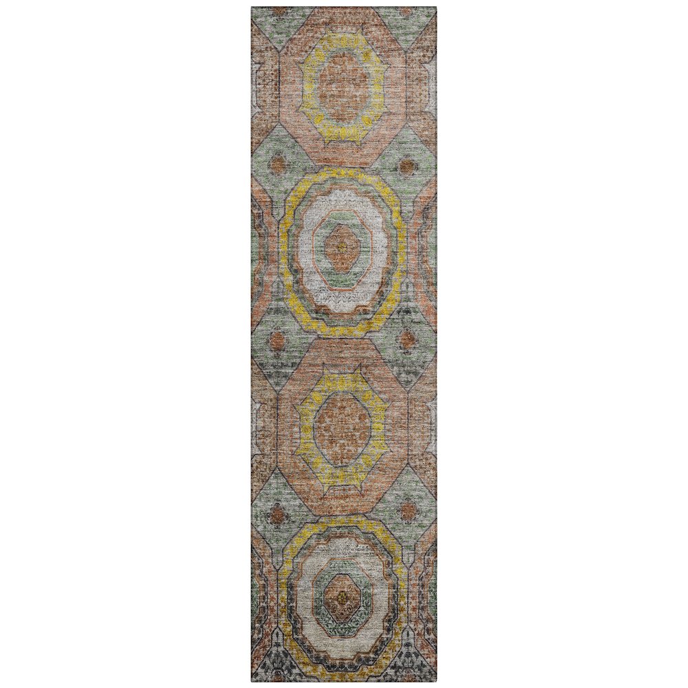 Machine Washable Indoor/Outdoor Chantille ACN2050 Sage 2'3" x 7'6" Runner Rug. Picture 1