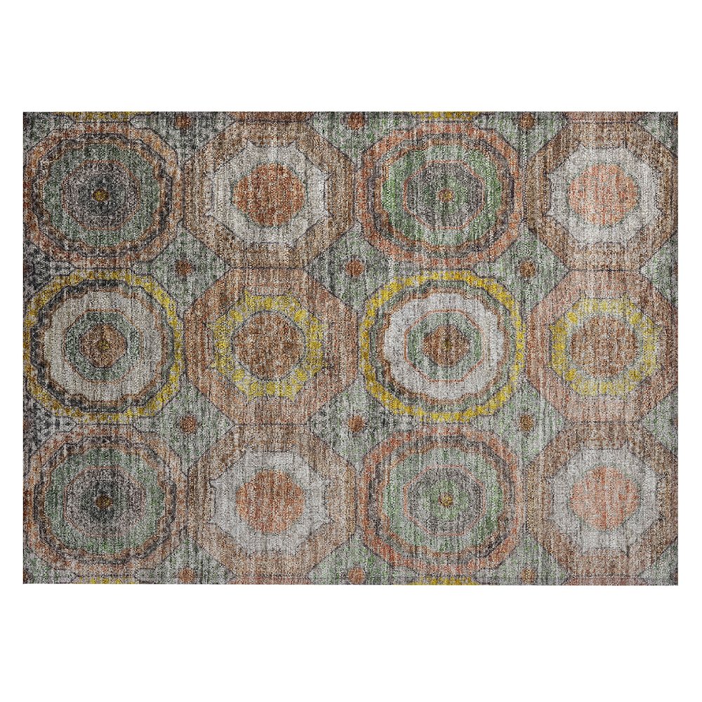 Machine Washable Indoor/Outdoor Chantille ACN2050 Sage 1'8" x 2'6" Rug. Picture 1
