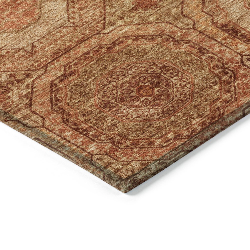 Machine Washable Indoor/Outdoor Chantille ACN2050 Terracotta 1'8" x 2'6" Rug. Picture 3
