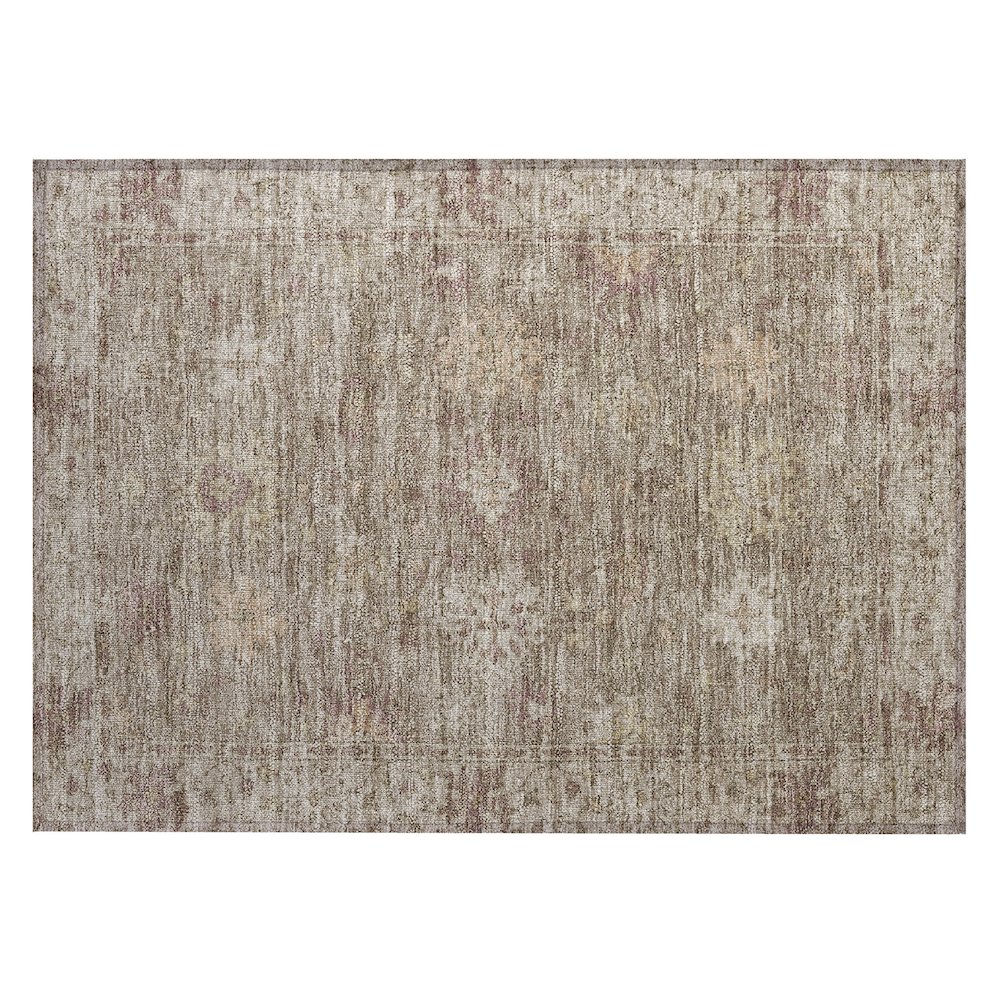 Machine Washable Indoor/Outdoor Chantille ACN2051 Khaki 1'8" x 2'6" Rug. Picture 1