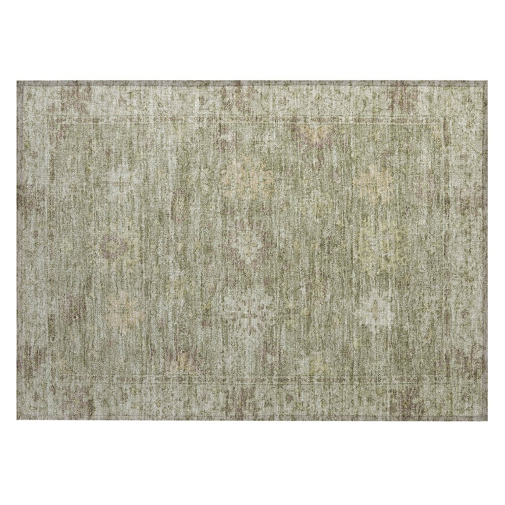 Machine Washable Indoor/Outdoor Chantille ACN2051 Sage 1'8" x 2'6" Rug. Picture 1