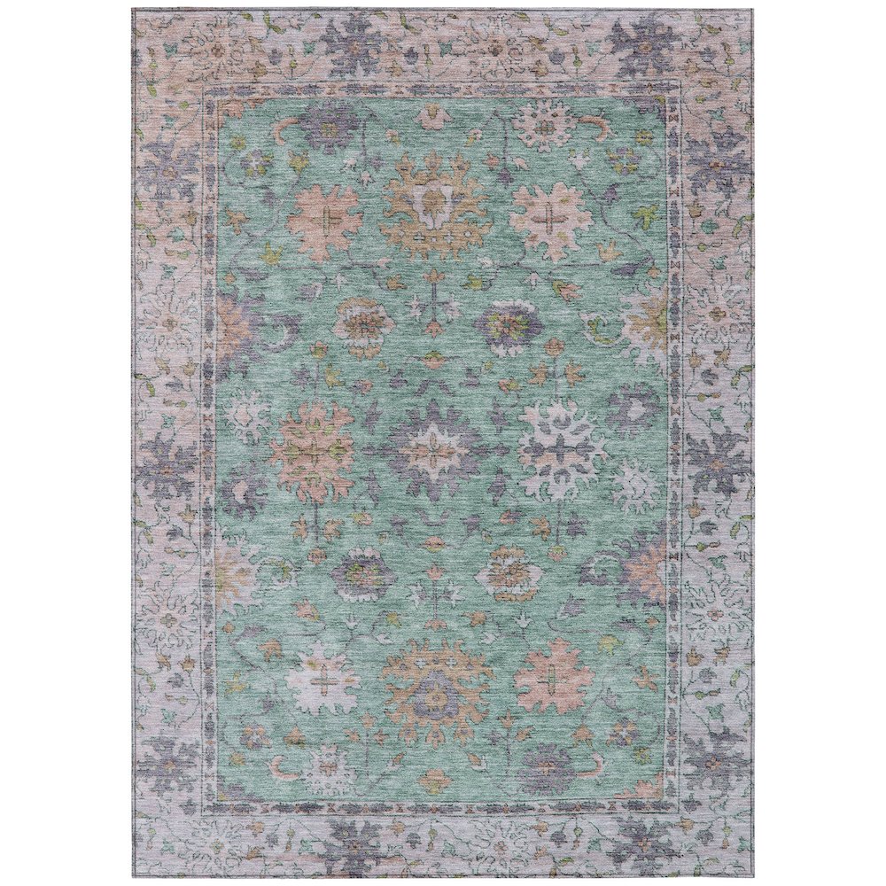 Machine Washable Indoor/Outdoor Chantille ACN2052 Mint 2'6" x 3'10" Rug. Picture 1