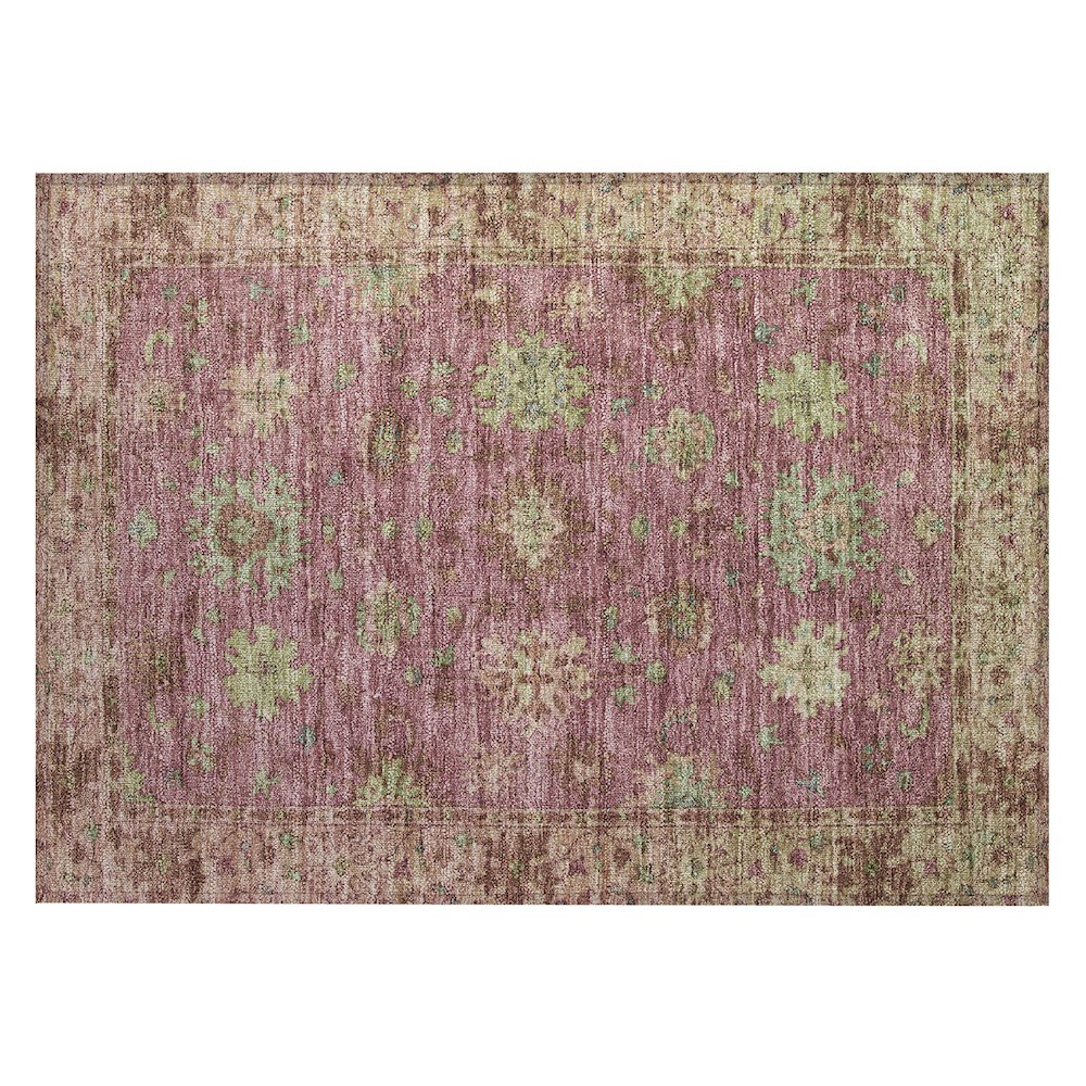 Machine Washable Indoor/Outdoor Chantille ACN2052 Pink 1'8" x 2'6" Rug. Picture 1