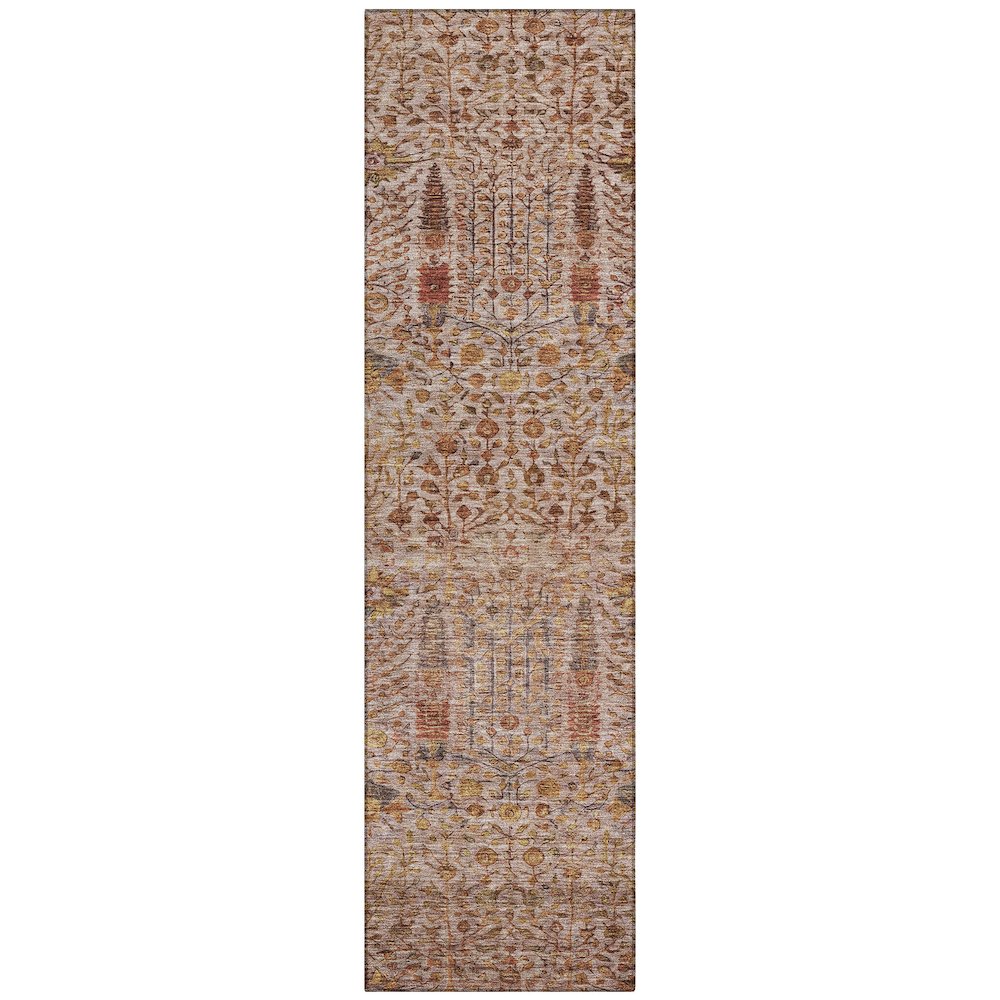 Machine Washable Indoor/Outdoor Chantille ACN2053 Terracotta 2'3"x7'6"Runner Rug. Picture 1