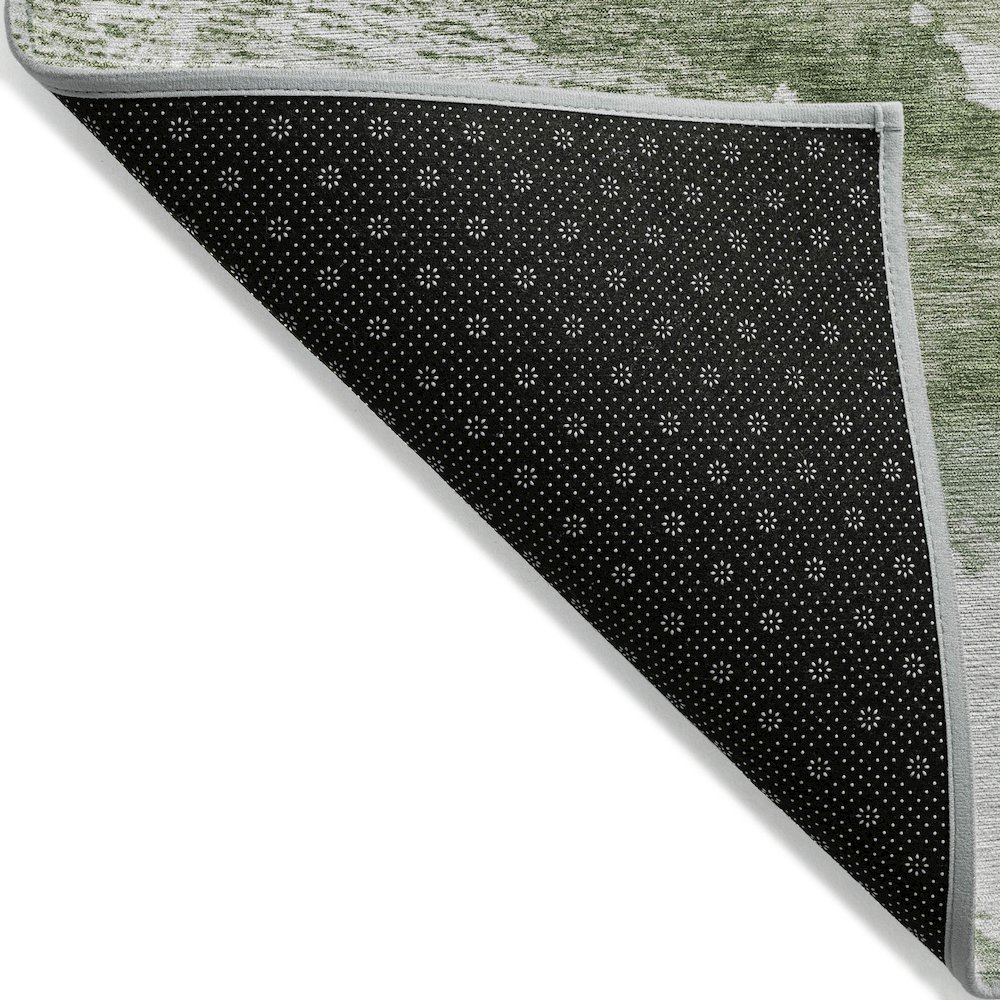 Machine Washable Indoor/Outdoor Chantille ACN2054 Green 1'8" x 2'6" Rug. Picture 2