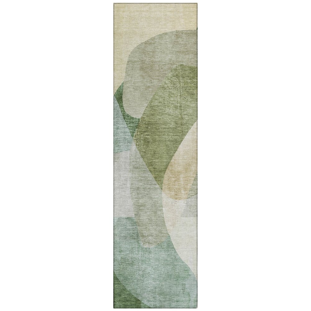 Machine Washable Indoor/Outdoor Chantille ACN2057 Aloe 2'3" x 7'6" Runner Rug. Picture 1