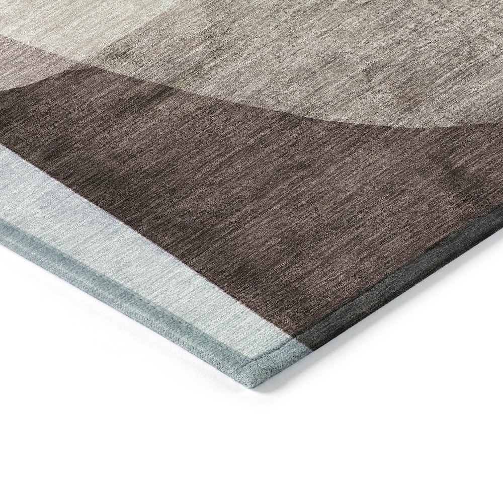 Machine Washable Indoor/Outdoor Chantille ACN2058 Brown 1'8" x 2'6" Rug. Picture 3